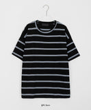 Nildi Stripe Over Short Sleeve Tee