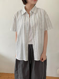 Cuman Summer Stripe Short Sleeve Shirt