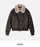 Kati Real Raccoon Fur Leather Jacket