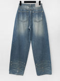 Renen snap wide denim