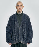 Cable Washed Cardigan