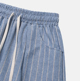 Summer Linen Stripe Banding Pants