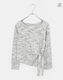Norin Twisted Round Diagonal Long Sleeve T-Shirt