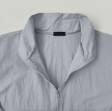 High-Neck String Crop Windbreaker