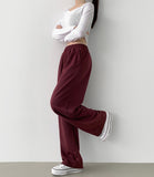 Color Basic Long Wide Banding Training Pants
