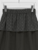Niola Dot Nylon Layered Long Skirt