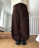 Seru Cotton Brushed Wide Balloon Pants