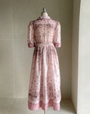 [Belt set] Ejuang Collar Puff Flare One Piece