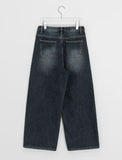 Yambi Washing Denim Wide Brushed Pants