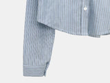 KN Crop Stripe Slim Shirt