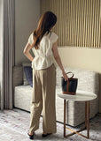 Lenion Linen Wide Banding Pants
