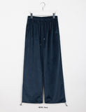 [BAONHAUS] Silmon velvet banding wide pants