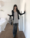 Entee Wrinkle Layered Sleeveless One Piece