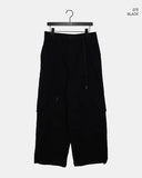 Myor big pocket strap cargo wide long pants