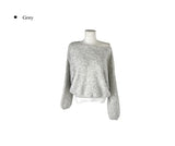 Peto Loose Pendant Lip Neck One-Shoulder Knit