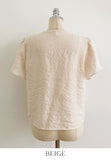 Collie Tulip-Sleeve Pintuck String Blouse