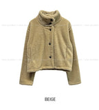 Hug Wool High Neck Short Coat