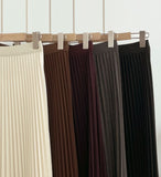 Devella Pleat Banding Long Skirt