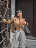 Ekin semi-crop walk hooded jacket