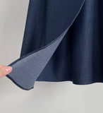 Nezuma Wrap Banding Denim Long Skirt