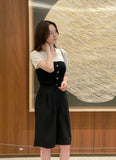 Angel Linen Pintuck Banding Half Slacks