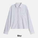 Linear Crop Stripe Shirt