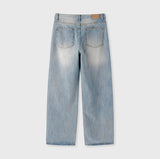 Ice Washed Wide Denim Pants
