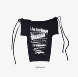 Plimer shirring off-shoulder t-shirt
