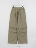 [unisex] Nilla D-ring Banding Carpender String Parachute Pants