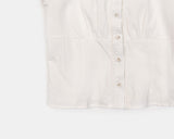 Coru lace round collar short sleeve blouse