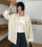 CRINKLE SILKY SHIRT