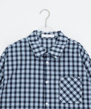 [unisex] Module Loose-Fit Check Short Sleeve Shirt
