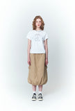 Circle Kitty Embroidered Crop Short Sleeve Tee