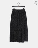 Apol Dot Frill Tiered Long Skirt