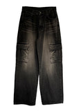 Black Sanding Cargo Pants