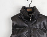 Debbie Leather Crop Padding Vest