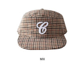Multi-pattern leather strap pillbox ballcap