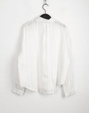 Rossop stripe line see-through long sleeve shirt
