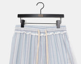Niku Stripe Frill Banding Wide Pants