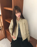 [MADE] Bader Eyelet Cut Collar Washed Cotton Jacket