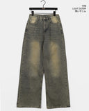 Hakip Vintage Washing Wide Denim Pants