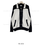 Daven color matching collar knit zip-up