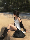 Bustle Rivet Studded Short Pants