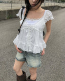 Eve Square Lace Sleeveless