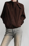 Suede High Collar Jacket
