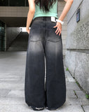 Pave Vintage Damage Balloon Denim Pants