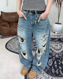 Dekai Curved Destroyed Jeans