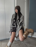 80 Numbering Printing Loose Fit Long Sleeve