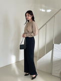 Ravet Pin Tuck Wide Slacks (Belt set)