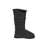 Double Buckle Fur Fold Sheepskin Boots